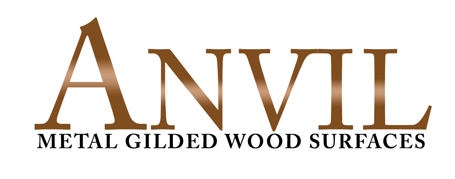 Anvil Metal Gilded Wood Surfaces Logo Design