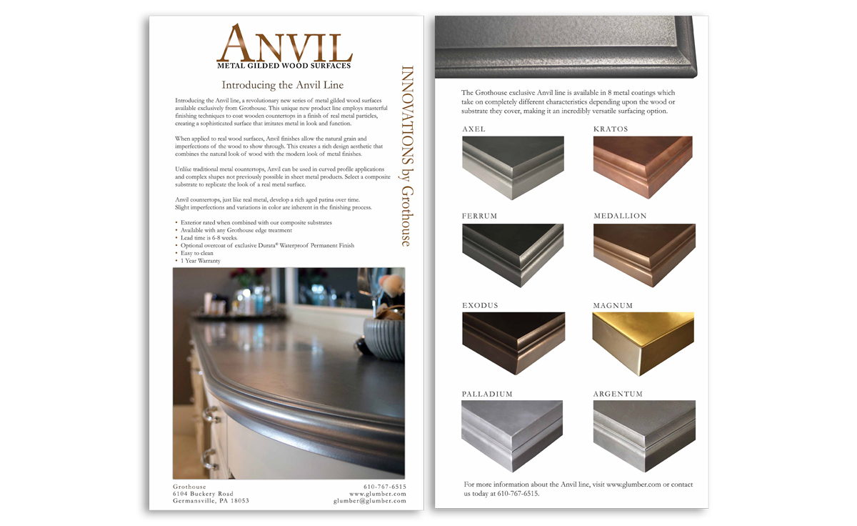 Grothouse Anvil Metal Finishes Post Card Design