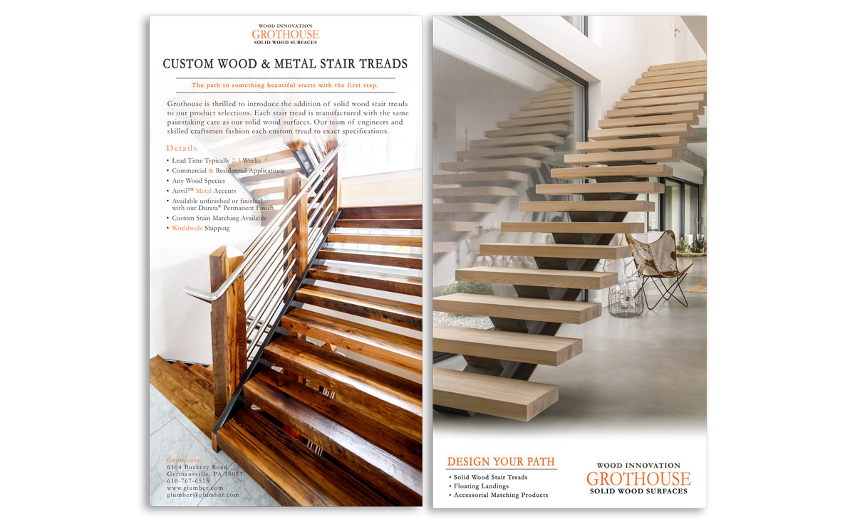 Grothouse Stair Treads Postcard Design