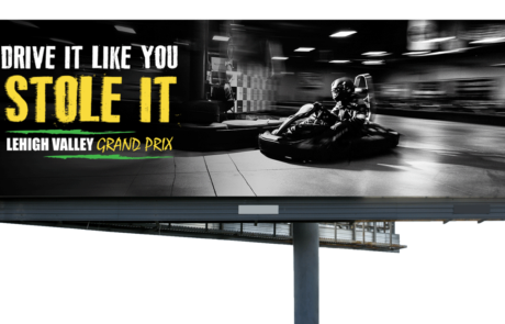 Addy Award Winning Indoor Go Kart Racing Billboard Design