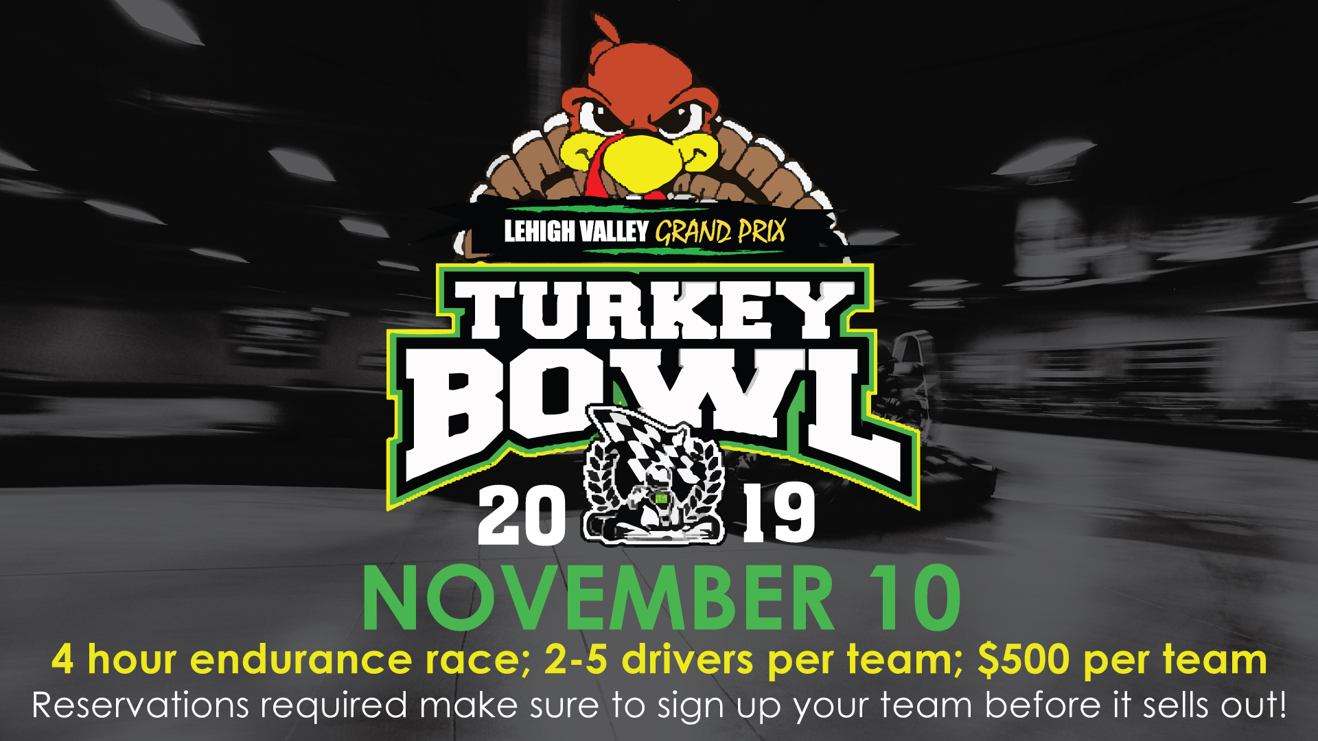 Lehigh Valley Grand Prix TV Slide Design for Turkey Bowl Event