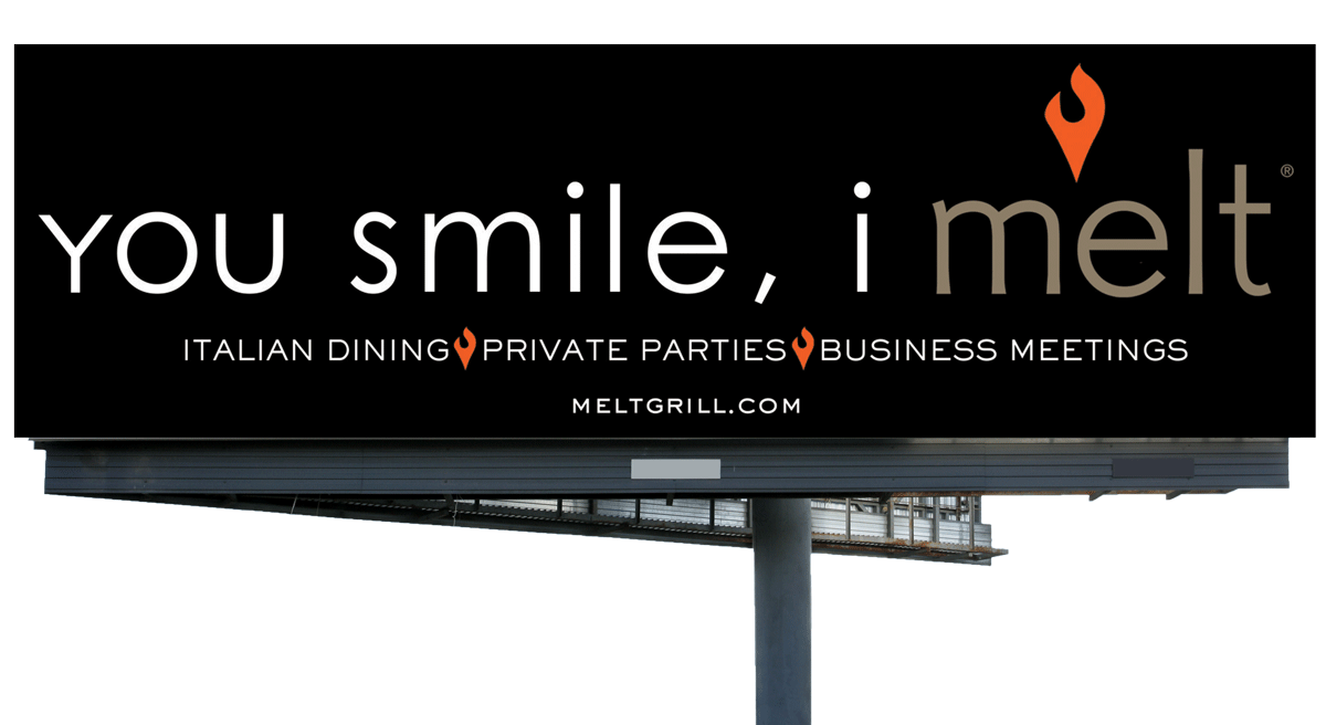 Paxos Group Melt Italian Restaurant Billboard Design