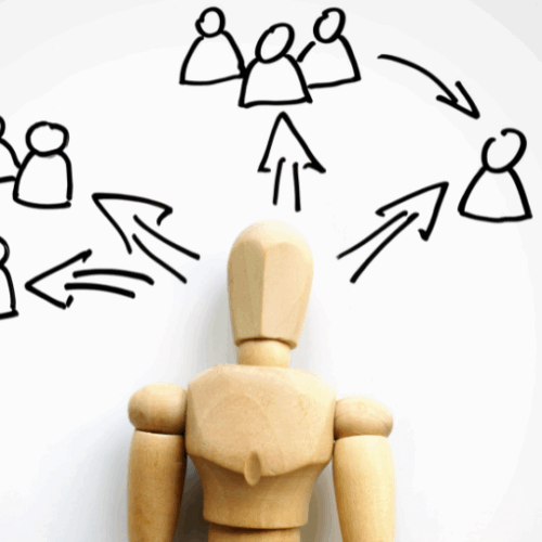 graphic to represent delegation and outsourcing