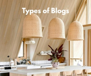 Wicker pendant lights to illustrate types of blogs.