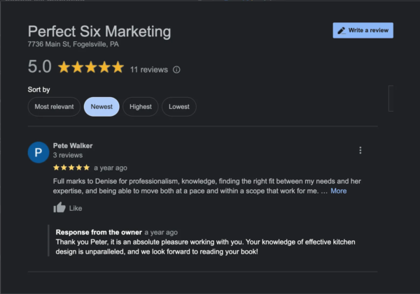 Customers with Positive Reviews Perfect Six Marketing