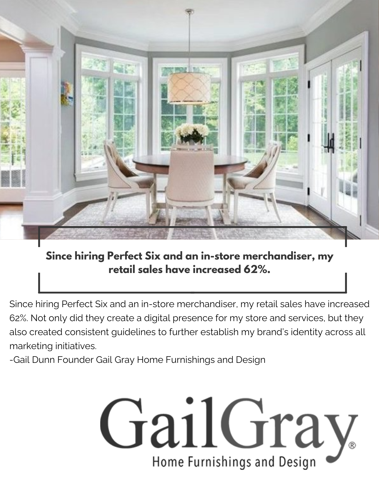 perfect six marketing customer review by gail gray home furnishings and design