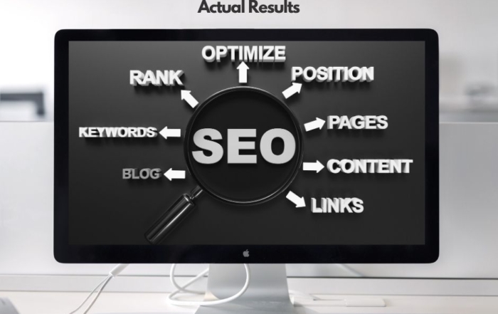 a picture of a computer screen with the elements of search engine optimization that are important to home remodeling industry