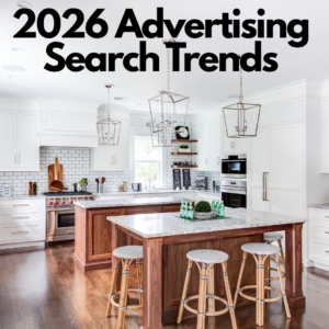 2026 advertising search trends picture of a kitchen with two large islands
