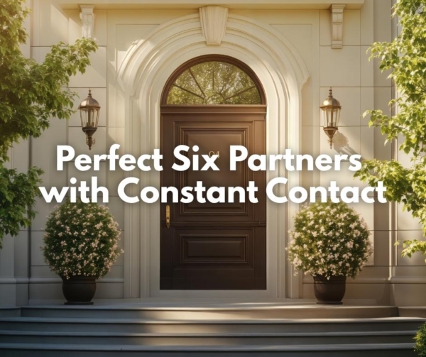 An arched home door to advertise email marketing.