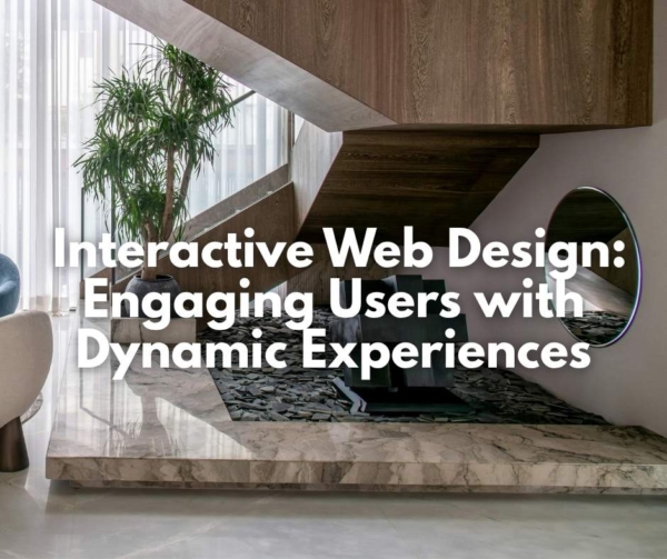 Modern Luxury Interior with Staircase and Seating Area. Illustrates interactive web design.