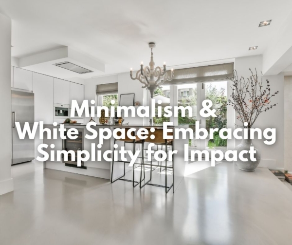 A minimal white kitchen to illustrate web design trends.