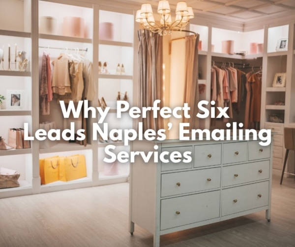 A big closet with lighted shelves. Illustrates email in Naples.