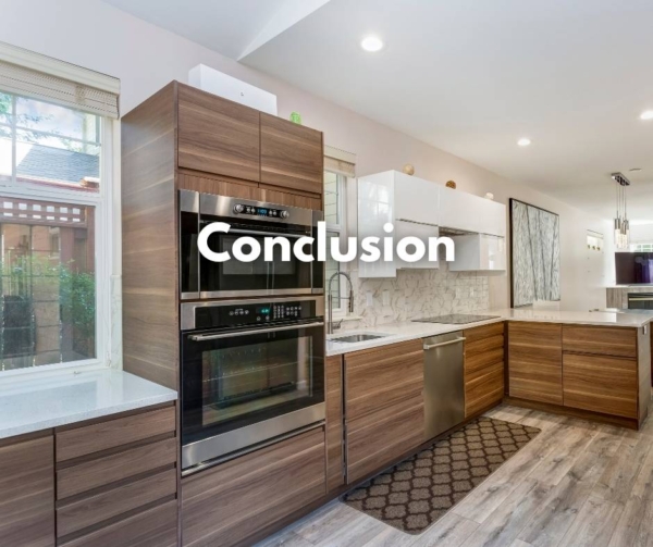 A kitchen with built-in ovens. This is conclusion to web design blog.